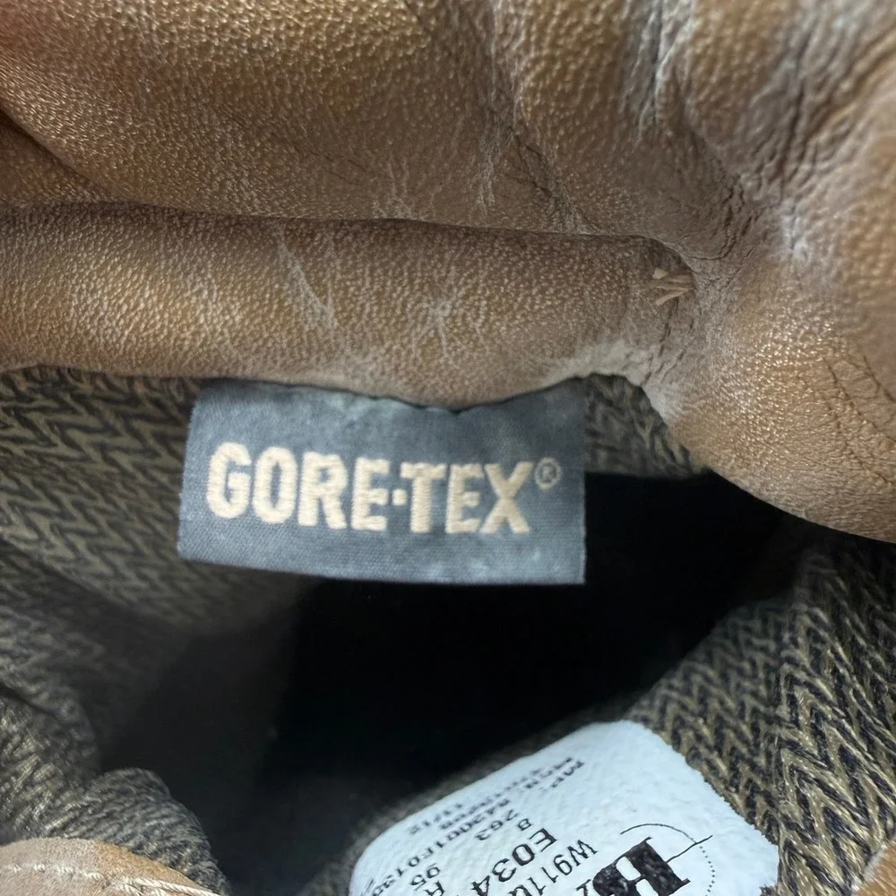 Bates Combat Boots Mens 8 R Tan Leather Gore-Tex Vibram Tactical E03412C USA